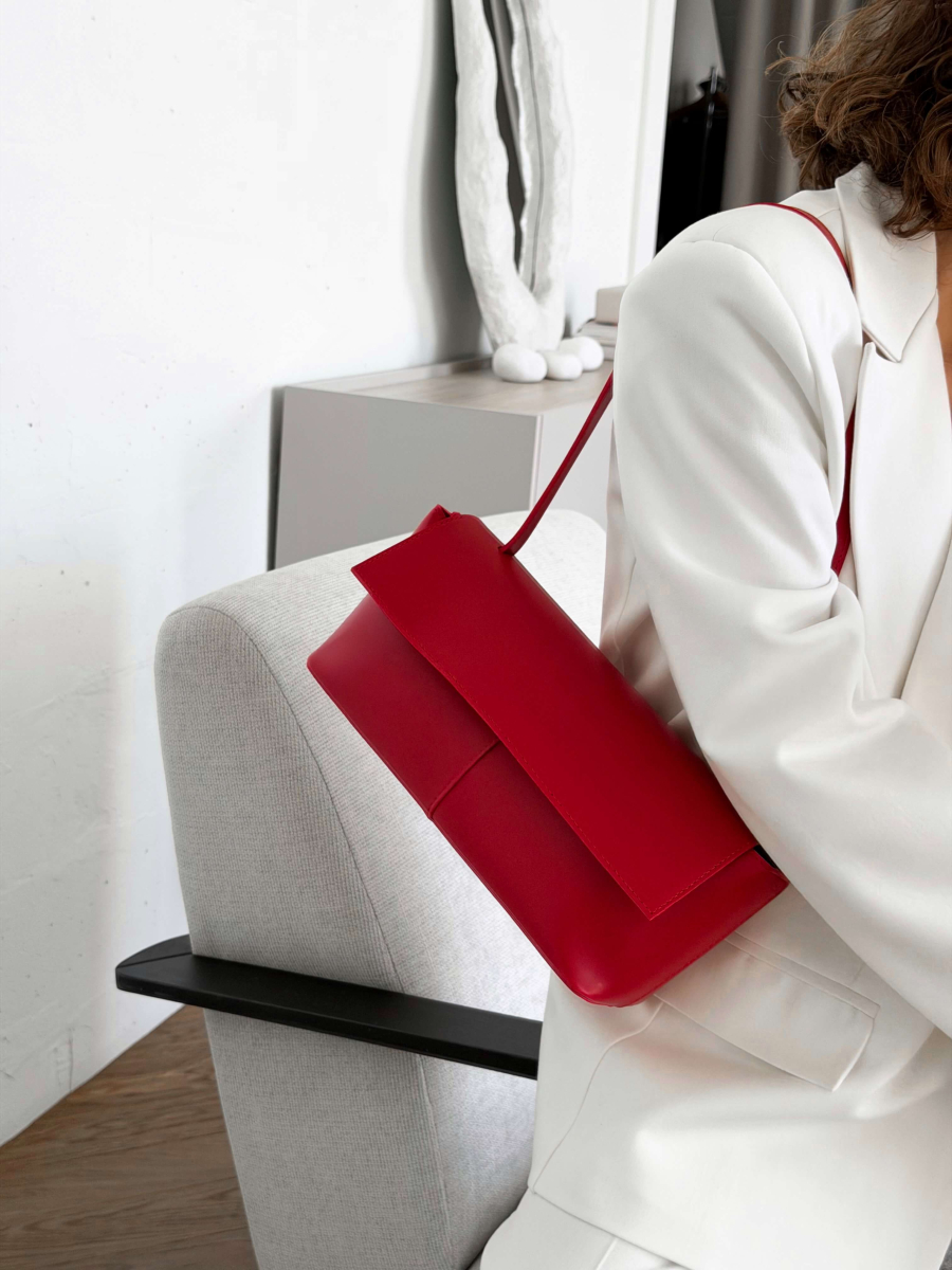 Клатч-багет МАДЛЕН червоний LEMAN LM4871-3